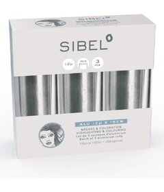 Set Sibel 3 buc. folie aluminiu pentru șuvițe 100m x 15cm, 12micro