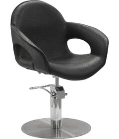 Sibel CAPRICIOUS kadernícka stolička Croco čierna, kruhová podstava