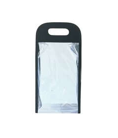 Geantă transparentă neagră 29x15x9cm