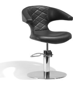 SENSUALIS Scaun coafură, negru, bază rotundă