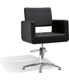 FELICITAS Scaun frizer, negru, bază cruce