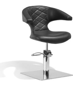 Scaun de coafură SENSUALIS, negru, bază pătrată