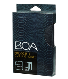 Pelerină BOA pentru tuns, neagră 145x160cm, cu cârlig