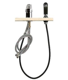 Baterie de schimb, cromată cu duș negru