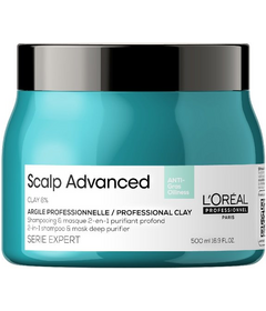 L'Oréal Professionnel Scalp Advanced Anti-Oilyness Clay mască și șampon 2 în 1 pentru păr gras 500 m