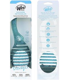 Wet Brush Shower Detangler Teal Glitter perie