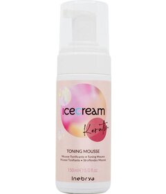Inebrya Ice Cream Keratin Toning Mousse spumă nuanțatoare pentru scalp 175ml