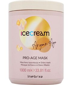 Inebrya Ice Cream Argan Age Pro-Age mască cu argan pentru strălucirea părului 1000ml