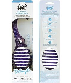 Wet Brush Shower Detangler Purple Glitter perie
