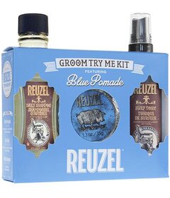 Reuzel Groom Try Me Kit Blue pentru păr