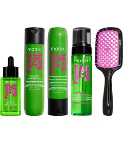 Matrix Food For Soft șampon 300ml + balsam 300ml + ser 30ml + spumă 200ml + My-She GlideFlow