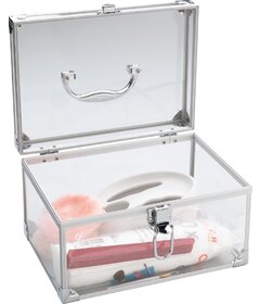 Sibel MINI VANITY Alu kufrík 26x18x16cm, priesvitný