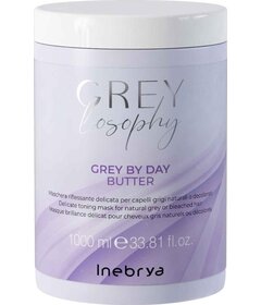 Inebrya Grey By Day Butter mască nuanțatoare pentru păr cărunt 1000ml