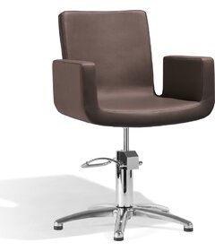 ATTRACTIO Scaun de frizerie, maro, bază cruce