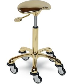 Sibel ROLLERCOASTER Eccentric stolička pre kaderníčku, zlatá