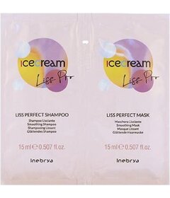 Inebrya Ice Cream Liss Pro șampon 15ml + mască 15ml