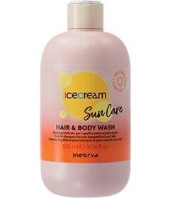 Inebrya Ice Cream Sun Care gel de duș și șampon 2 în 1 pentru protejarea părului de soare 300 ml