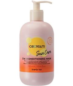 Inebrya Ice Cream Sun Care balsam și mască 2 în 1 pentru protejarea părului de soare 300 ml
