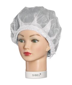 Sibel 1 buc plasă de păr pentru noapte, cu șnur, albă