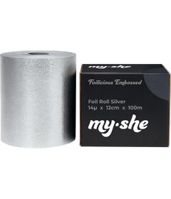 My-She Foilicious Embossed folie de coafor pentru meșe de păr 14microni x 12cm x 100m