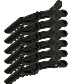 My-She SalonVice Black 6 bucăți cleme de păr profesionale pentru coafor 11cm