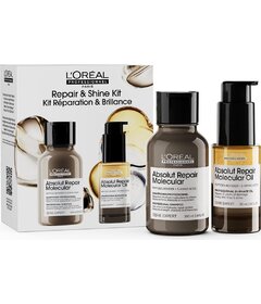 L'Oréal Professionnel Absolut Repair Molecular Repair & Shine Kit șampon 100ml + ulei 30ml