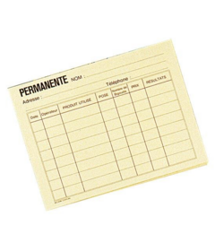 50 buc. cartonașe pentru clienți vopsit, galbene, 16x12cm